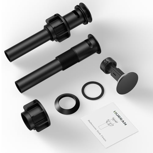 Bathroom Sink Drain with Overflow with Hair Catcher Anti-Clog Sink Strainer - color: Matte Black X 2