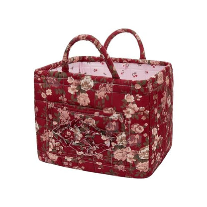 Boho Fabric Storage Basket, Large Capacity Laundry Basket, 12.2'' x 10.23'' x 10.23'' Collapsible Laundry Hamper with Easy Carry Handles (A Multi-Color 3, L) - color: A Multi-Color 3