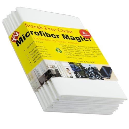 Microfiber Magic Cloth, Streak-Free Glass & Window Cleaning Cloth, 6-Pack - size: 6-Pack