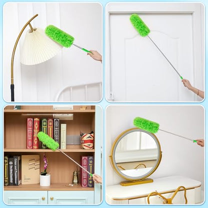 Tanlade 1 Pcs Microfiber Feather Dusters for Cleaning, Green