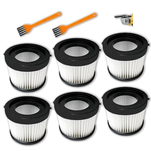 Compatible With Ddewollt Vacuum Filter DCV501HB DCV5011H Attachments (6pk) - style: 6PK DCV501HB Filters + 2PK Brushes
