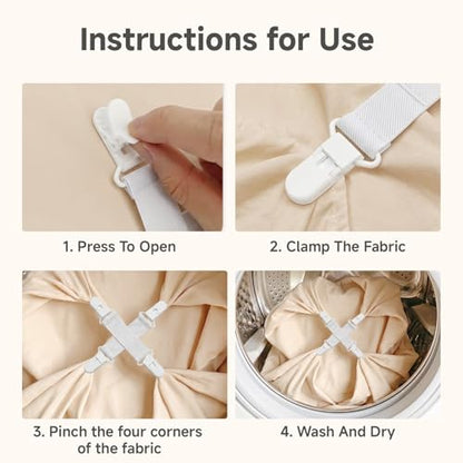 2 Pcs Bed Sheet Detangler, WAD Free Laundry Tool