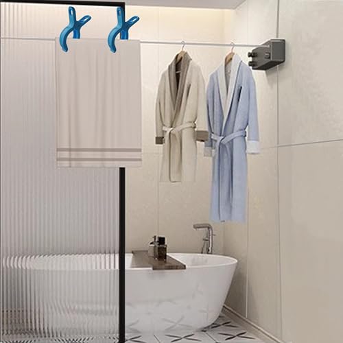 Plastic Clothes Pins Spring Clips Heavy Duty Laundry Clothespins Beach Towel Clips Clothes Pins Air-Drying Clothing Pin ，Set of 8 (Blue) - color: Blue