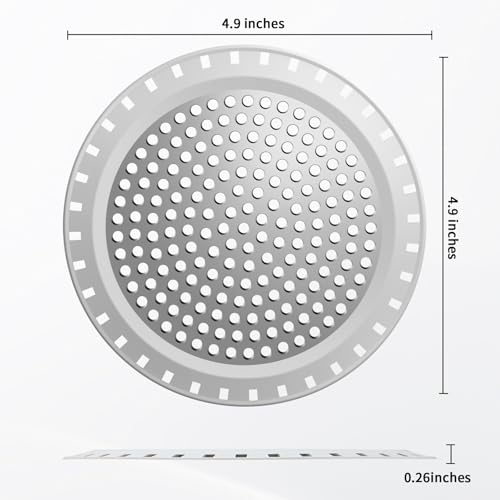Aojuxix Shower Drain Hair Catcher/Drain Protector/Shower Drain Cover - color: Gray Gray, size: 4 inch