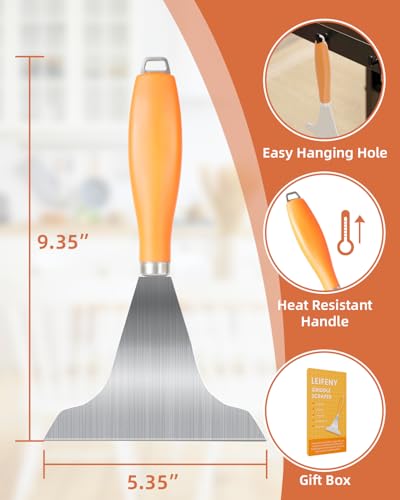 Griddle Scraper for Flat Top, Grill Srape Tool for Cooking Cleaning