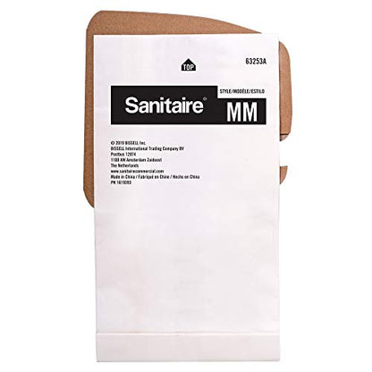 Sanitaire MM Premium Paper Bag (Pack of 5), Fits Models S3680 & SC3680 Canister Vacuums, 63253A, White