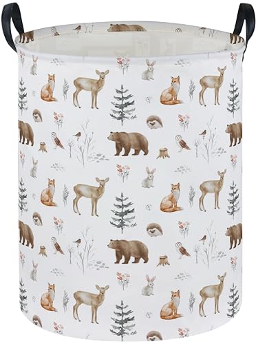 Essme Kids Laundry Basket,Animal Hamper Waterproof Storage Bin for Boys, Woodland Hamper,Gift Baskets(Woodland Animal) - color: Woodland Animal