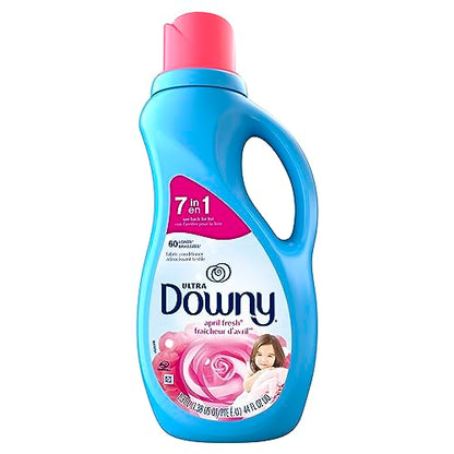 Downy Soft, 2 in 1 Soft and Fresh Liquid Fabric Softener, April Fresh, 44 fl oz, 60 Loads, Fabric Conditioner Liquid Provides Softness and Freshness for Fabrics - size: 44 Fl Oz (Pack of 1)