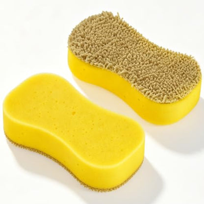 2 Pack Large Plush Car Sponge for Cleaning, 22x11x5CM - color: 2 Pack