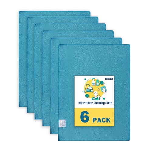 Microfiber Cleaning Cloths for House;Reusable Cleaning Towels Rags for Kitchen;Washable Lint Free,Streak Free,Non-Abrasive,Pack of 6;16"x12"