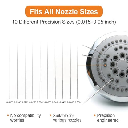 90 Pcs Shower Head Cleaner Set, Small Hole Nozzle Unclogger Tool with Stainless Steel Pins & Detail Cleaning Brushes, Unclogging Picks for Showerhead, Faucet and 3D Printer