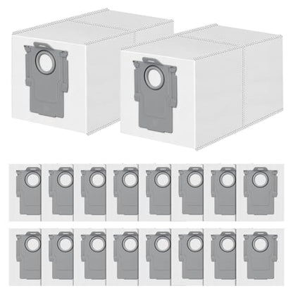 18 Pack Dust Bag for Roborock Qrevo S Pro/QV 35A/Edge 2/3 Pro/Saros 10R/20 - size: Qrevo/Saros Series Bags 18 Pack