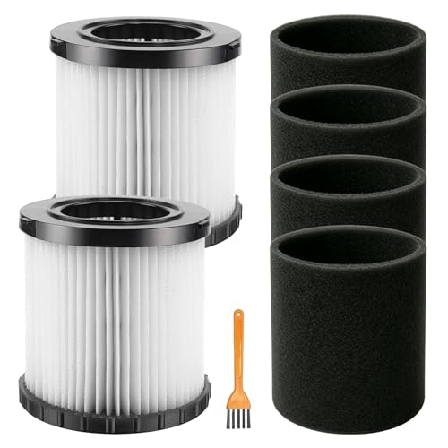 2 Pack DCV5801H Replacement Filter for dowalt 20V Wet Dry Vac - color: 2+4+1