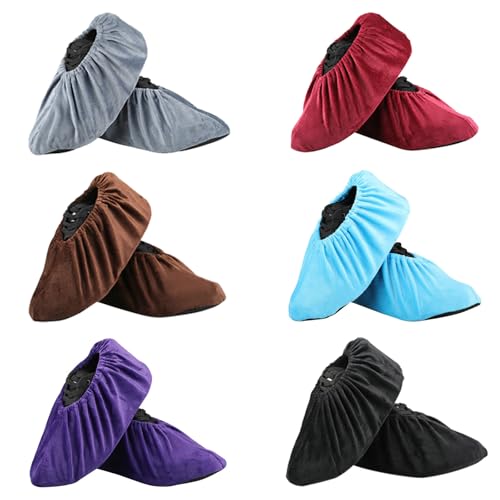 6 Pairs Reusable Non Slip Cloth Shoe Covers