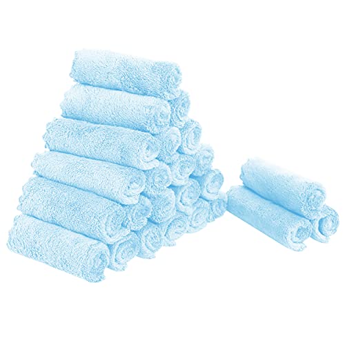 Sunny zzzZZ 24 Pack Kitchen Dishcloths - Does Not Shed Fluff - Reusable Dish Towels, Dish Cloths, Super Absorbent Coral Fleece Cleaning Cloths, Washable Fast Drying, 10 x 10 Inch (Aquamarine) - color: Aquamarine, size: 10 x 10 Inch