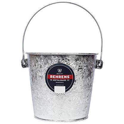 Behrens Hot-Dipped Galvanized Steel Utility Pail - size: 15 quarts, style: Hot Dipped