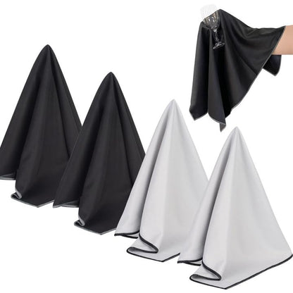 SINLAND Microfiber Glass Polishing Cloths Cleaning Rag 20x25In 4Pack - color: Black+light Grey, size: 20Inchx25Inch 4Pcs