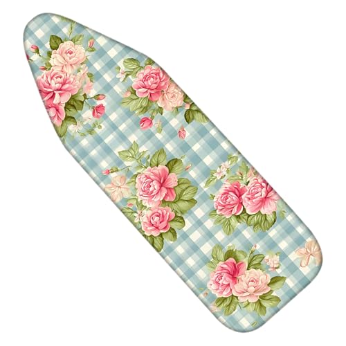 Nuxovilar Plaid Floral Cotton Ironing Board Cover 15x54 Fabric - color: Ycl01069