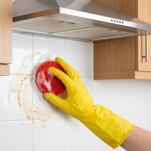 Blulu 15 Pcs Plastic Dish Scrubbers, Nylon Mesh Pads, Primary Colors - color: Primary Colors