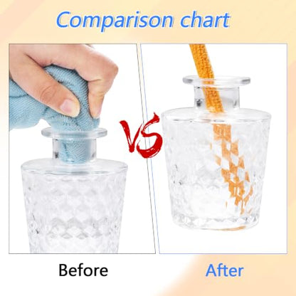 9 Pcs Air Vent Cleaner Microfiber Detail Duster Sticks Fan Cleaning Brush Crevice Cleaning Tool Mini Split Cleaning-Kit Fan Blade Cleaner Dusters for Clean Home Car Window Blind