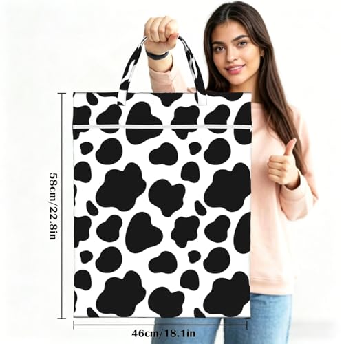 Cows Print Travel Laundry Bag Washable Dirty Clothes Bag for Gym - color: Cows Print