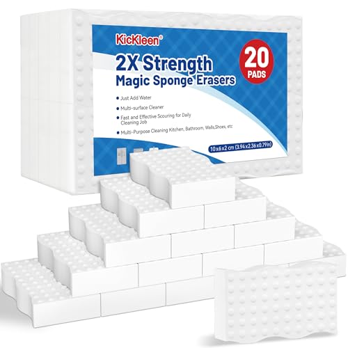 20 Pack Magic Sponges Cleaning Eraser, 2X Density Melamine Sponges