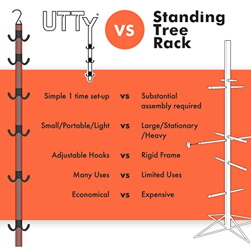 UTTY Multipurpose Portable Hanging Rack - Vertical Hockey Gear Drying Rack