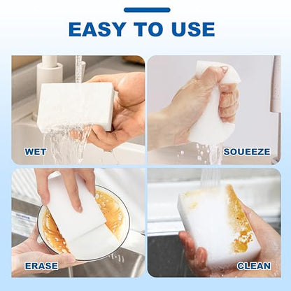 Extra-Thick Melamine Sponge Erasers, 3.94 x 2.76 x 1.18 in, 50 Count - size: 50 Ct (Extra-Thick)
