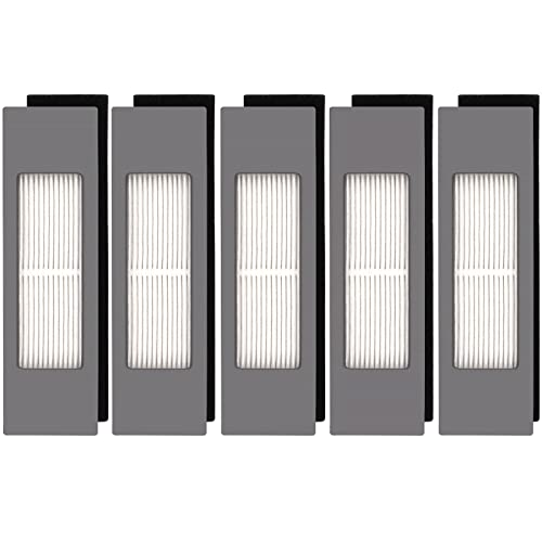 (5 Pieces) N10 HEPA Filters for ECOVACS DEEBOT OZMO N10, N10 Plus, 920, 950, T8 AIVI Max, T9, T5, N5 N7, N8+, N8 Pro Plus, DX55 DX93 DJ65 Robot Vacuum Cleaner Filter Accessories Kit - color: HEPA Filter(5 Pieces)