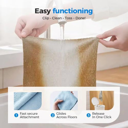 Microfiber Cleaning Cloths, 30 Pack Reusable Washable Microfiber Towels with Dispenser Box, Rags for Car, Automotive, Home, Kitchen, Garage Cleaning, 11" x 11"