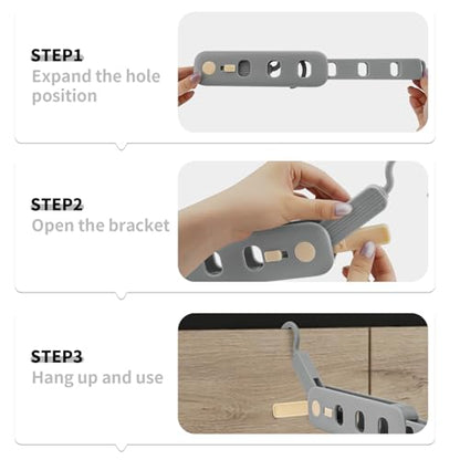 Coopache Folding Clothes Drying Rack Portable for Travel 1PC