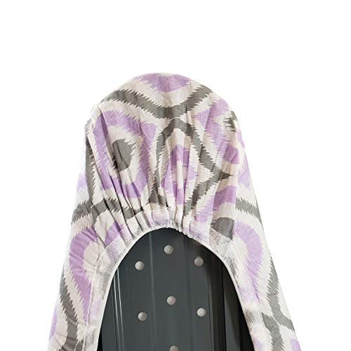 HOMZ Standard Width Ironing Board Cover and Pad, Purple/Grey/White Moroccan - color: Purple/Grey/White Moroccan