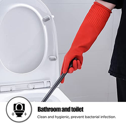 Rubber cleaning gloves 1 or 3 Pairs for kitchen,Cotton Lining,Dishwashing gloves long with lined,Reuseable. - size: Small (Pack of 1), style: 1