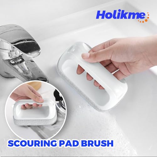 Holikme Dish Brush Cleaning Brush Set for Cleaning Groove Gap,Brown - color: Brown
