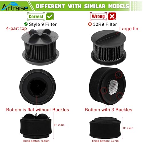 Artraise Replacement Filter for Bissell Style 10 for Bissell Style 9 & 12