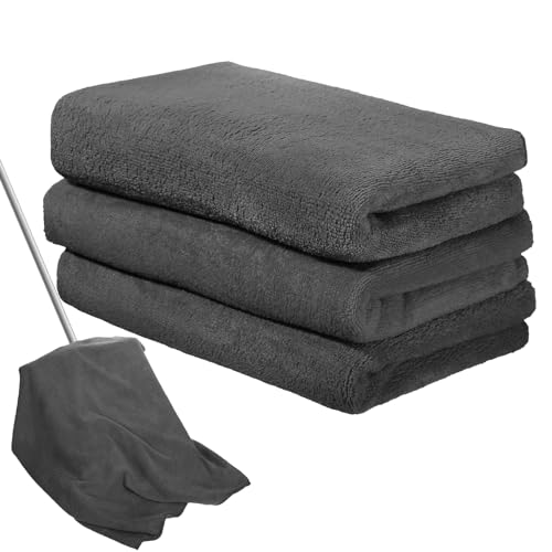 Newwiee 3 Pcs Extra Large Microfiber Cleaning Cloth - color: Gray