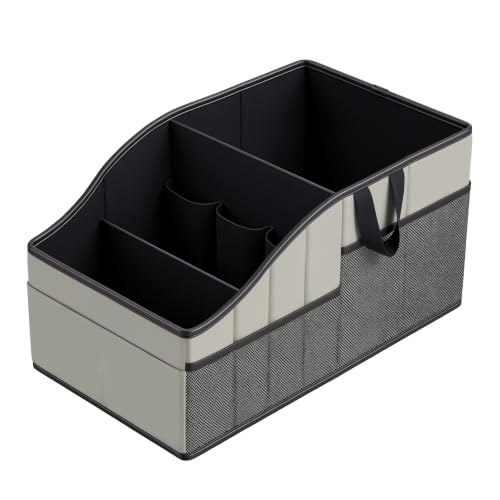 WHHMK Sturdy Leather Car Storage Support Up to 33 LB of Weight, Grey - color: Grey