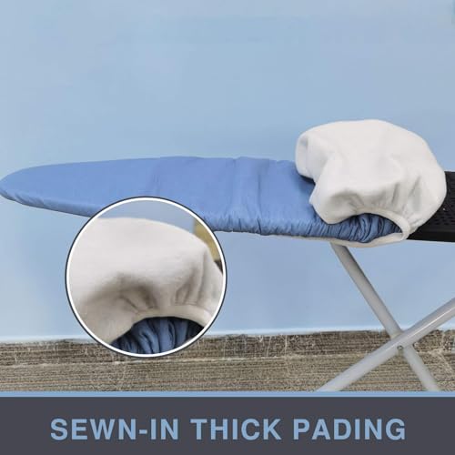 VividPaw Ironing Board Cover and Pad, Standard Size 15x54, Thick Padding - color: Blue, size: 15" x 54"