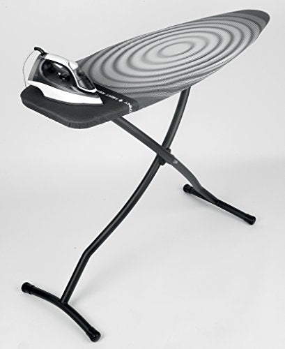 Brabantia Premium Ironing Board with Heat Resistant Parking Zone | X-Large (Size D) | Fairtrade Titan Oval | Tall & Wide, Adjustable Height (31-40"), Easy Fold, Anti-Collapse Lock, Non-Slip Feet - color: Titan Oval