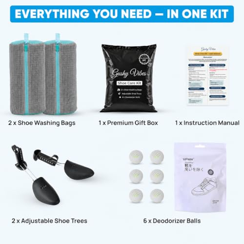 Shoe Washing Machine Bag – 2Pcs Shoe Cleaning Laundry Bags for Sneakers (Grey) - color: Grey