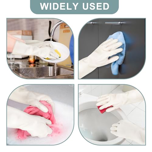 2 Pairs, 15 Inches, Nitrile Cleaning Gloves, Kitchen Dishwashing Gloves, Reusable, Durable, Water-Resistant, And Hypoallergenic (Medium) - size: Medium