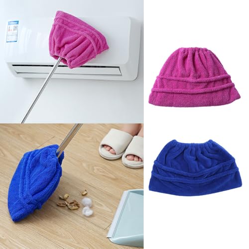 2 Pack Broom Pads to Baseboard Cleaner Tool Sweep Broom Cloth Cover Reusable Microfiber Broom Sweeping Refill for Baseboards Molding Cleaning Tool Cleaning Dust Cobwebs up High Heater