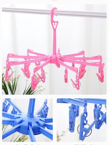 DurReus Foldable Clip Drip Laundry Hanger Portable Plastic Hanging Dryer with 20 Clips for Drying Cloth Diapers,Baby Clothes,Bras,Underwear,Hat,Gloves,Socks - color: 20 Clips Plastic