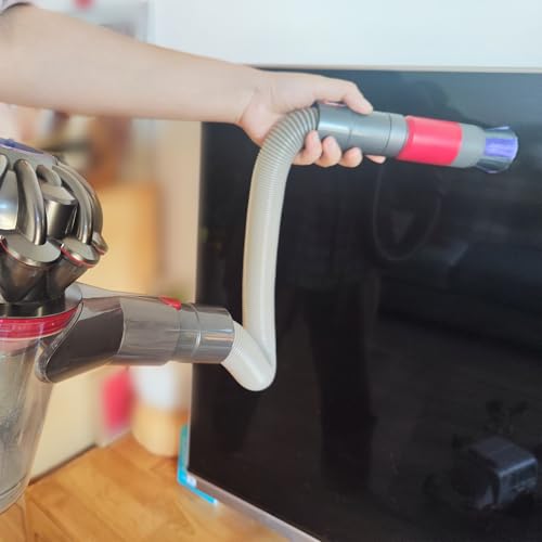 3-in-1 Vacuum Attachment Bundle for Dyson V15 V15s V12 V11 V10 V8 V7 Gen5 - style: Dusting Brush & Flexible Crevice Tool & Extension Hose