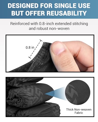 Buself 200 Count Shoe Covers Disposable Non-Slip, Premium Cloth Boot Covers, Slip-resistant, Durable, Breathable, Non-toxic, Recyclable - size: 200ct Up to Men8.5 & Women 10