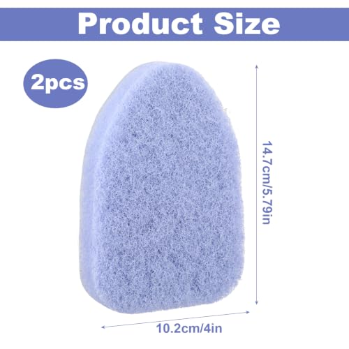 2Pcs Scouring Pads Grey Scrub Pads for Cleaning Reusable Scrub Sponge Non Scratch Fit Tub Tile Scrubber Brushes Cleaning for Kitchen Toilet Wall Tile Sink