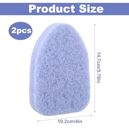 2Pcs Scouring Pads Grey Scrub Pads for Cleaning Reusable Scrub Sponge Non Scratch Fit Tub Tile Scrubber Brushes Cleaning for Kitchen Toilet Wall Tile Sink