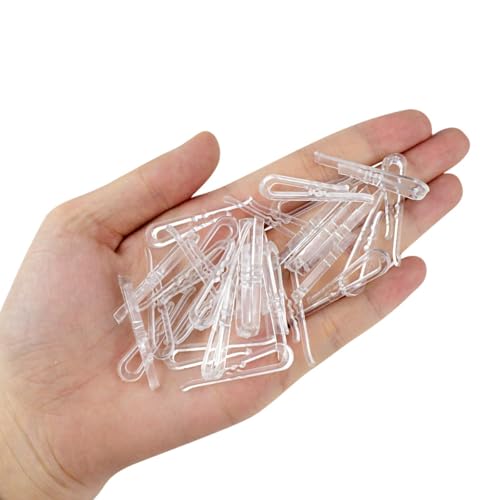200 Pcs Clear Plastic U Shape Alligator Clips Folding Clip for Shirt Pants Ties Socks Shirts Fabric Clip with Teeth Transparent Plastic Clothespins Hold Garments in Place Clothes Fixing Packing Clip