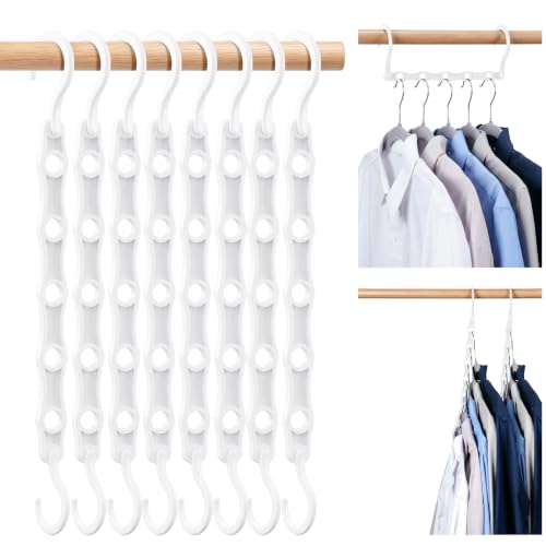 HOUSE DAY Space Saving Hangers 16 Pack, Closet Organizers and Storage - color: White, size: 16 Pack