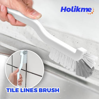 Holikme Dish Brush Cleaning Brush Set for Cleaning Groove Gap,White - color: White